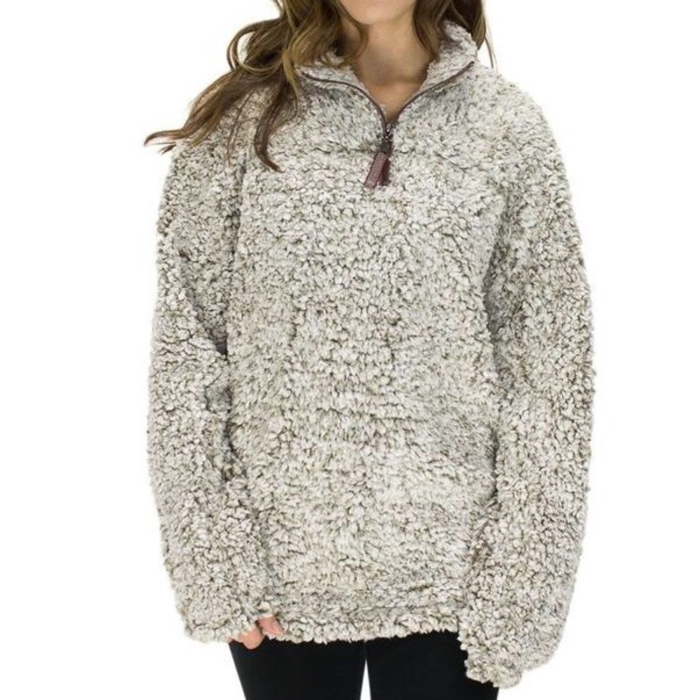 True grit fuzzy zip up jacket